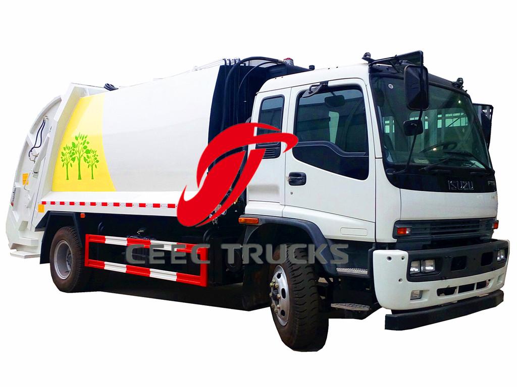 ISUZU 12 CBM garbage compactor trucks export Mongolia ISUZU 12 CBM garbage compactor trucks export Mongolia