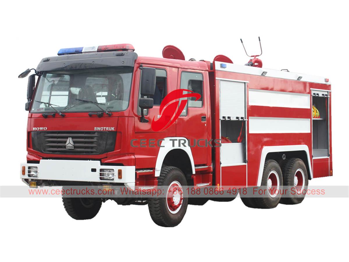 HOWO 6&times;6 off-road fire engine