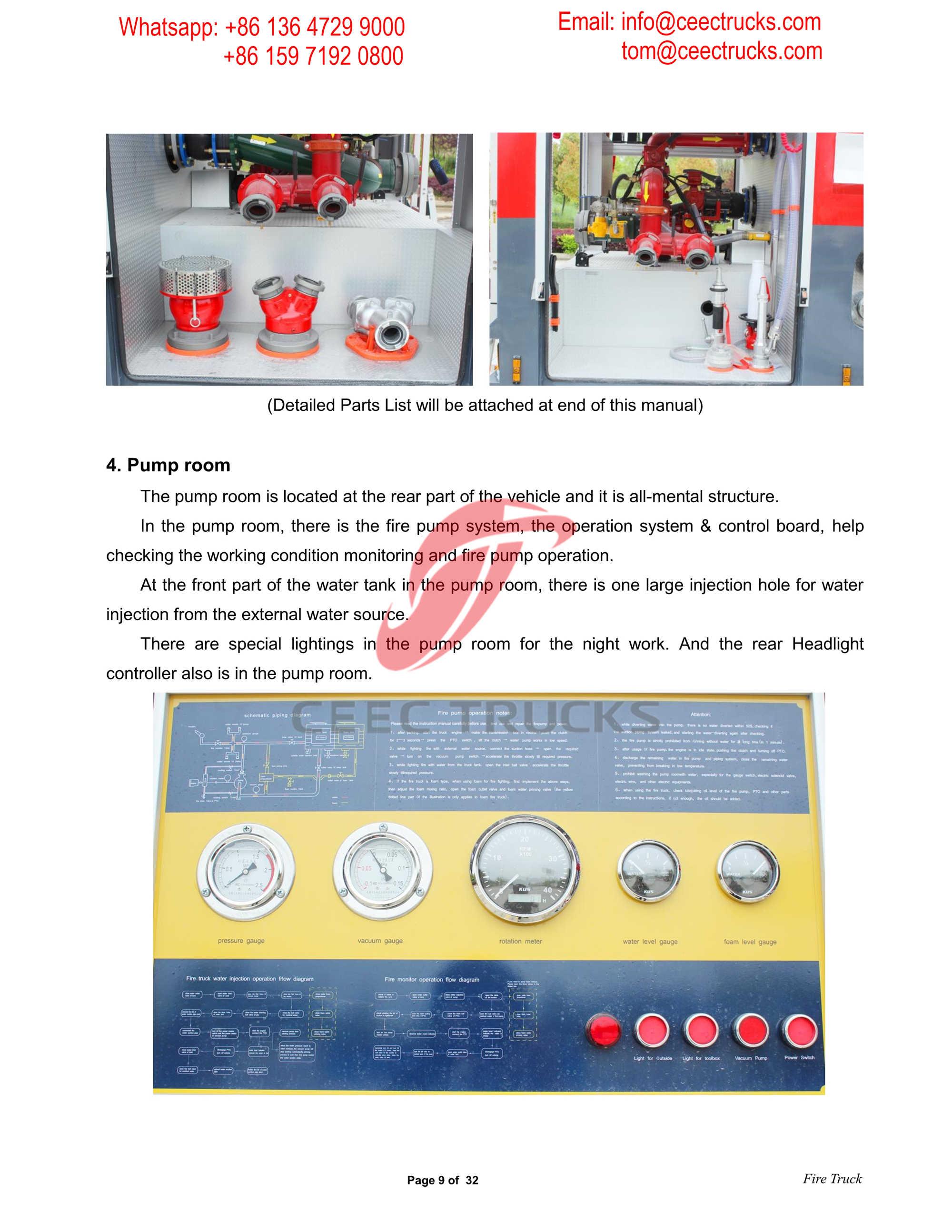 ISUZU FVZ Fire Truck Manual--Laos ISUZU FVZ Fire Truck Manual--Laos