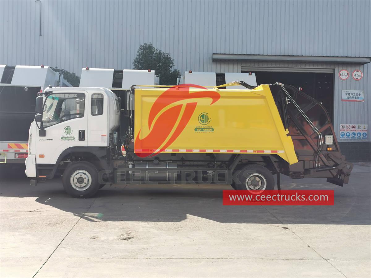 HOWO 8 CBM garbage compresson truck was exporte to Africa HOWO 8 CBM garbage compresson truck was exporte to Africa