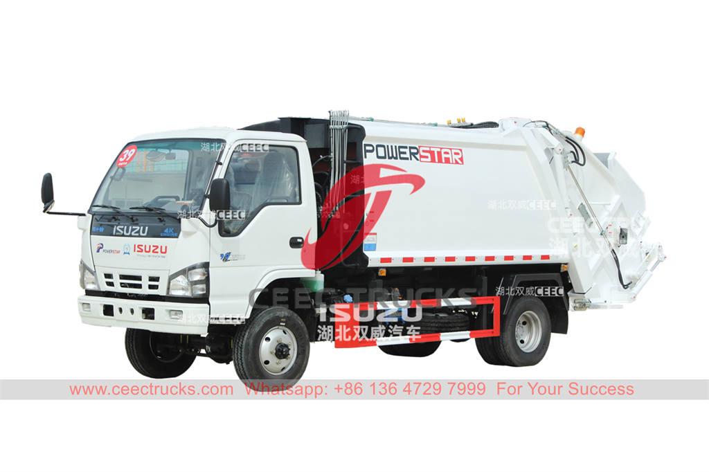Good price ISUZU 4&Atilde;4 600P 6CBM rear load garbage truck for sale
