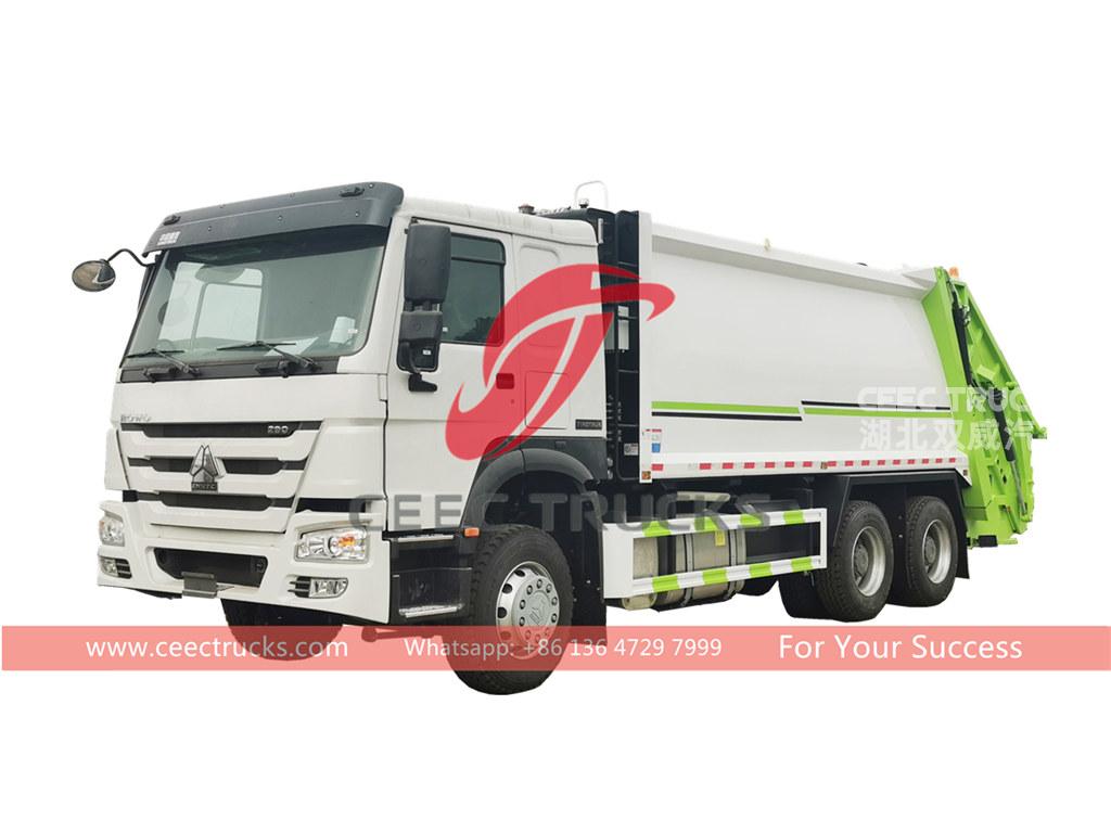 Good quality HOWO 6Ã4 back loading garbage truck for sale Good quality HOWO 6Ã4 back loading garbage truck for sale
