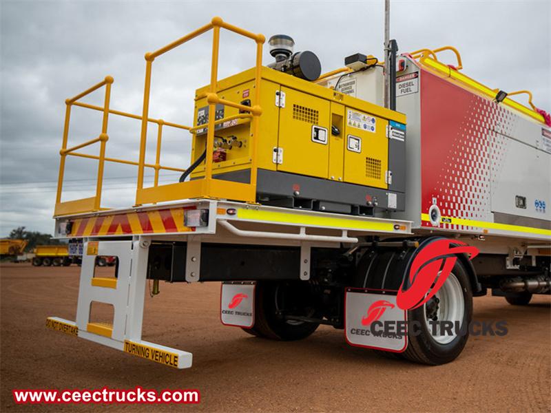 Ladder and guardrail Ladder and guardrail