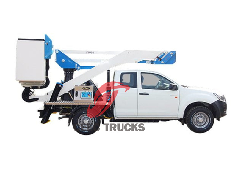 Isuzu 4x4 pick-up with aerial platform Isuzu 4x4 pick-up with aerial platform