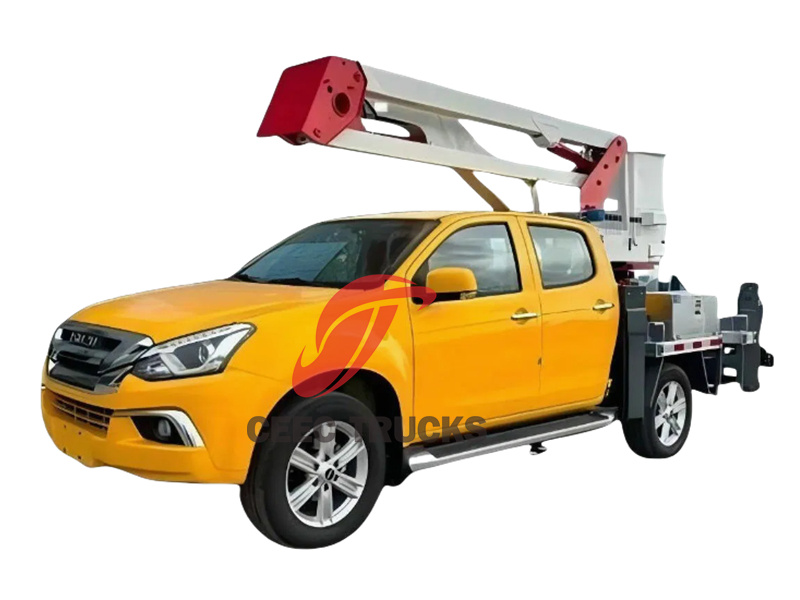 Isuzu 4x4 pick-up with aerial platform Isuzu 4x4 pick-up with aerial platform