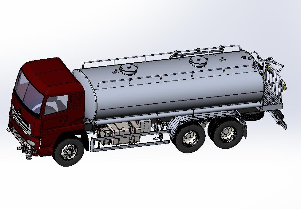 Isuzu giga potable water tanker truck 3D drawing