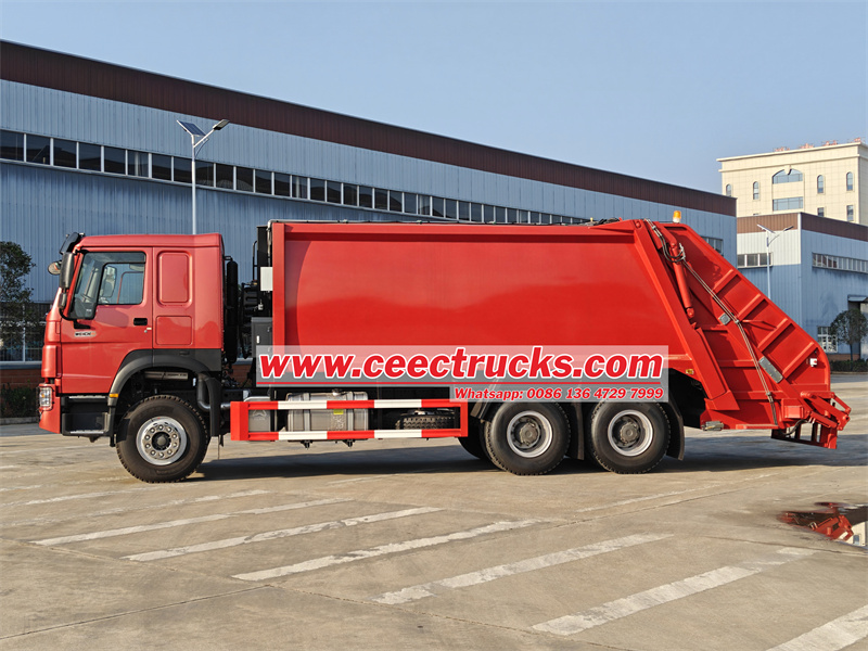 HOWO 6x4 20cbm rear loader compactor truck