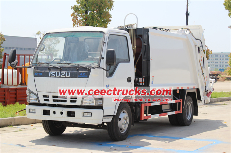 Isuzu 6cbm refuse compactor truck