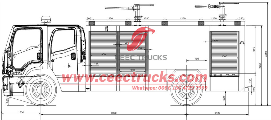 ISUZU GIGA fire fighting truck drawing ISUZU GIGA fire fighting truck drawing