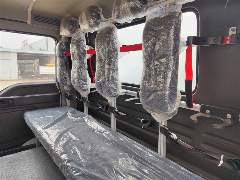Isuzu fire fighting truck with SCBA seats