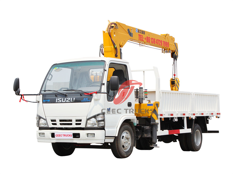 ISUZU NKR cargo truck with telescopic crane ISUZU NKR cargo truck with telescopic crane