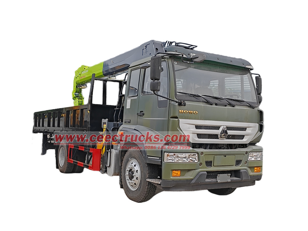 HOWO utility service boom crane truck (1)