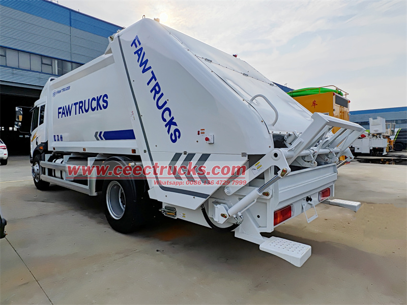 FAW RHD 10cbm garbage truck with compactor 