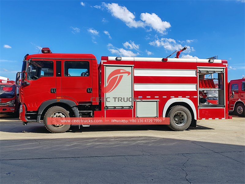 Howo 4x2 fire fighting truck