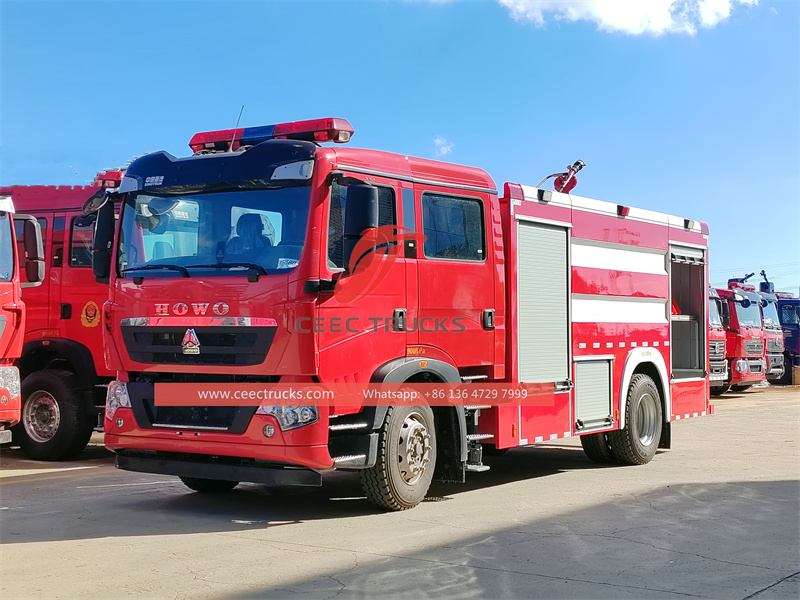 Howo 4x2 fire fighting truck