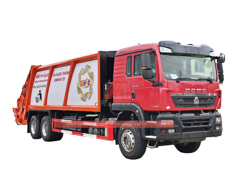 Howo 10 wheeler garbaeg compactor truck