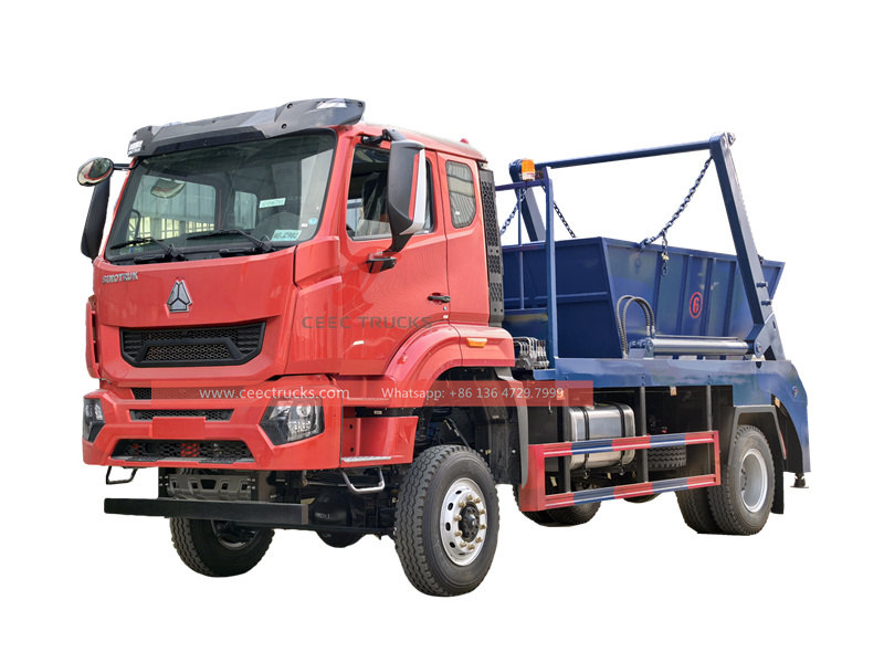 Howo 4x4 skip loader truck