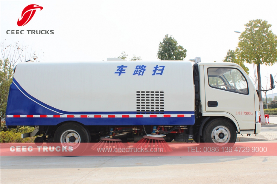 Dongfeng 5CBM လမ်းသန့်ရှင်းရေး ကုန်တင်ယာဉ်