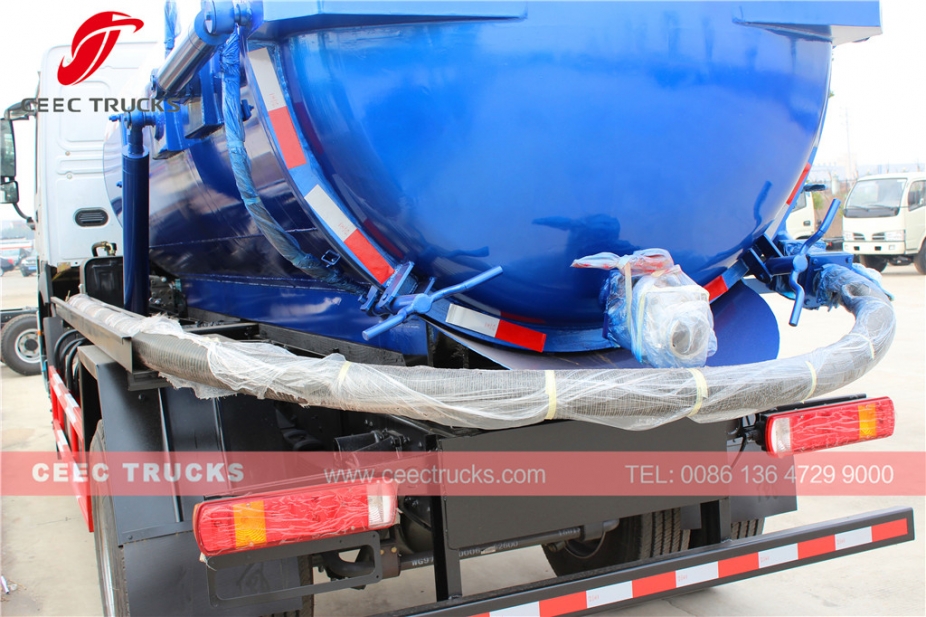 HOWO RHD ပုံစံ ၁၀၀၀၀ လီတာ ဖိအားစုပ် စွန့်ပစ်ရေ ကား