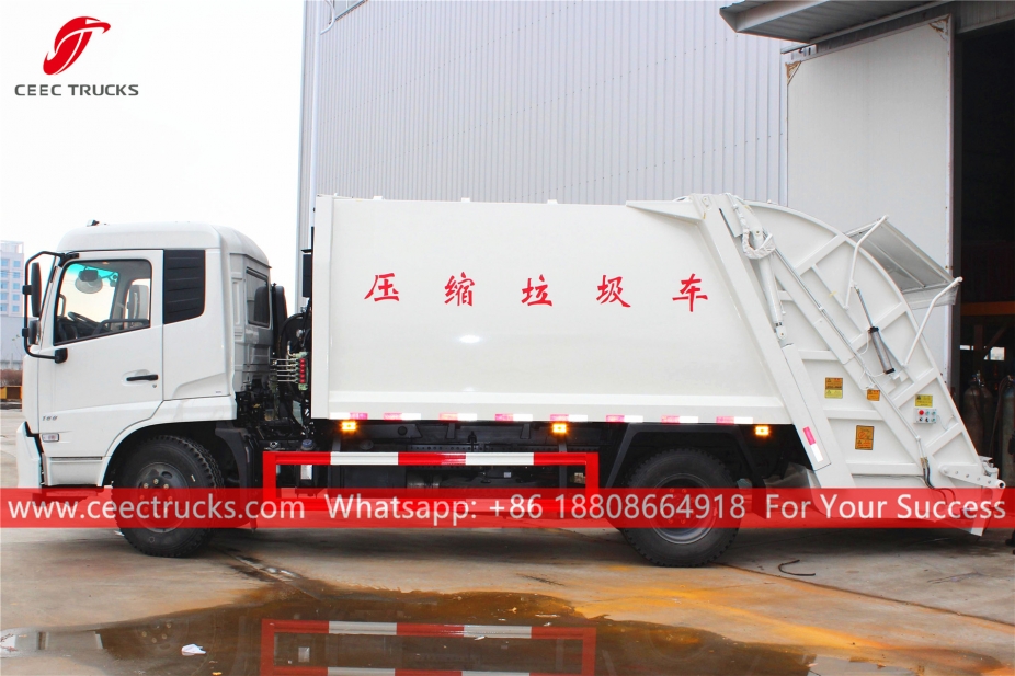 Dongfeng ၁၄ ကျူပီမီတာ စွန့်ပစ်ပစ္စည်း သိပ်သည်း ယာဉ်