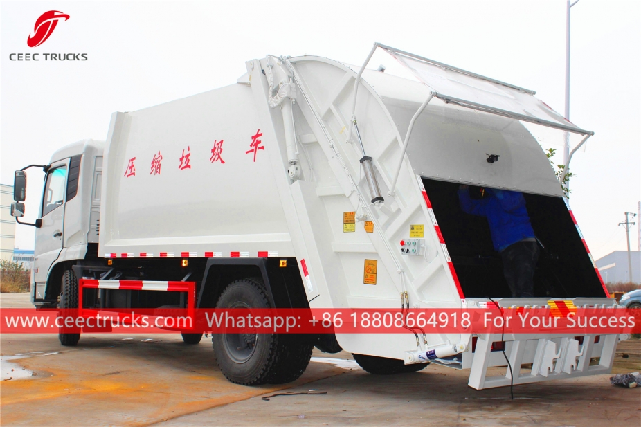 Dongfeng ၁၄ ကျူပီမီတာ စွန့်ပစ်ပစ္စည်း သိပ်သည်း ယာဉ်
