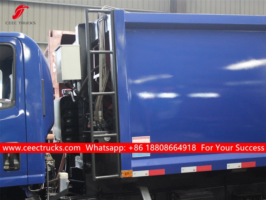 ISUZU ၈ ကျူပီမီတာ စွန့်ပစ်ပစ္စည်း သိပ်သည်း ယာဉ်