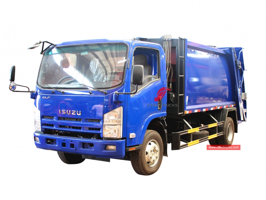 ISUZU ၈ ကျူပီမီတာ စွန့်ပစ်ပစ္စည်း သိပ်သည်း ယာဉ်