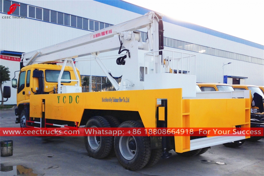 ISUZU ၆x၄ ခေါင်းပေါ် လုပ်ငန်း ပလက်ဖောင်း ယာဉ်