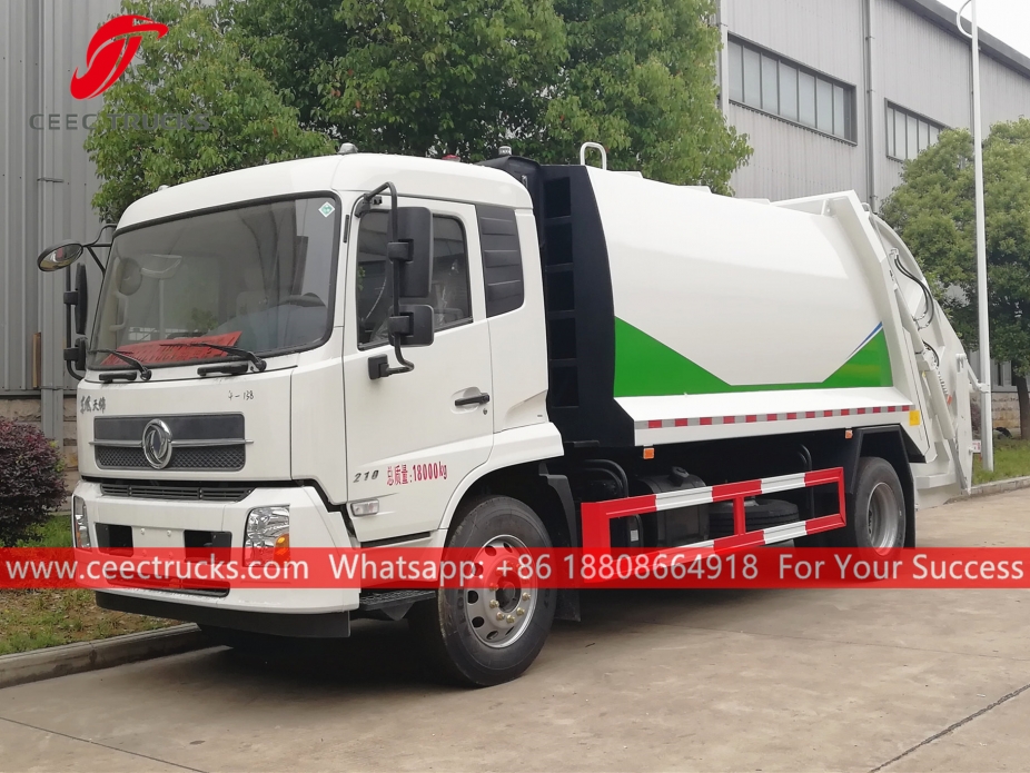 Dongfeng ၁၂ ကျူပီမီတာ သိပ်သည်း စွန့်ပစ်ပစ္စည်း ယာဉ်
