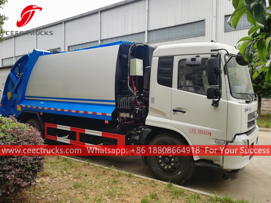 Dongfeng ၁၀ ကျူပီမီတာ သိပ်သည်း စွန့်ပစ်ပစ္စည်း ယာဉ်