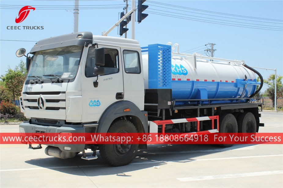 ၁၀၀၀၀ လီတာ ညစ်ညမ်းရေ စုပ် ပီပါ ယာဉ် Beiben