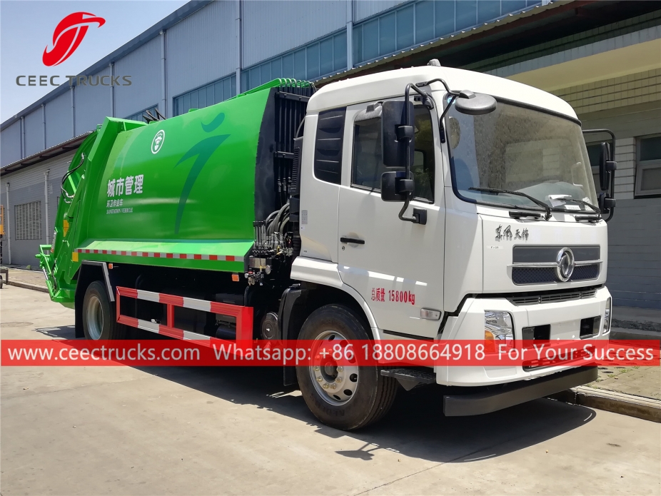Dongfeng ၁၂ ကျူပီမီတာ စွန့်ပစ်ပစ္စည်း သိပ်သည်း ယာဉ်