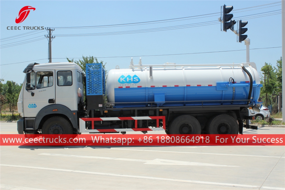 ၁၀၀၀၀ လီတာ ညစ်ညမ်းရေ စုပ် ပီပါ ယာဉ် Beiben