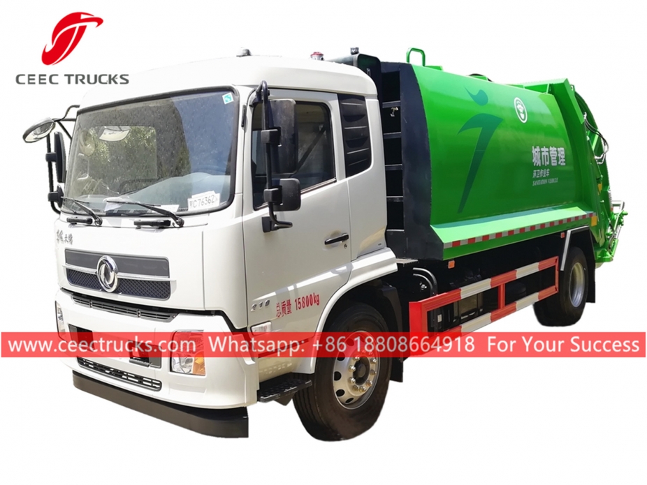 Dongfeng ၁၂ ကျူပီမီတာ စွန့်ပစ်ပစ္စည်း သိပ်သည်း ယာဉ်