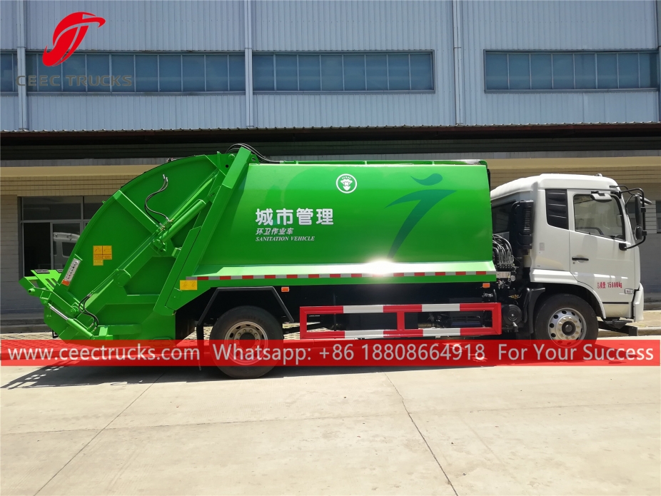 Dongfeng ၁၂ ကျူပီမီတာ စွန့်ပစ်ပစ္စည်း သိပ်သည်း ယာဉ်