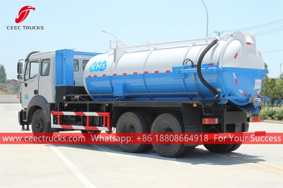 ၁၀၀၀၀ လီတာ ညစ်ညမ်းရေ စုပ် ပီပါ ယာဉ် Beiben