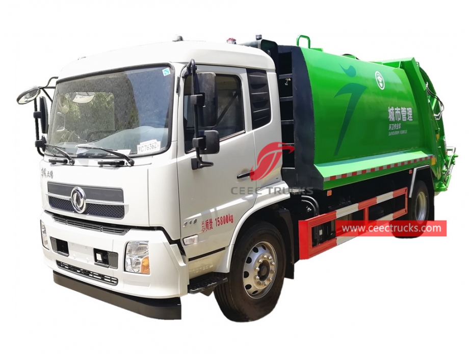 Dongfeng ၁၂ ကျူပီမီတာ စွန့်ပစ်ပစ္စည်း သိပ်သည်း ယာဉ်