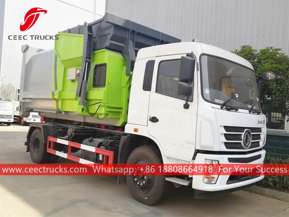 Dongfeng ချိတ်တပ် တင်ဆောင်သည့် ကွန်တိန်နာ ပါသော ကား