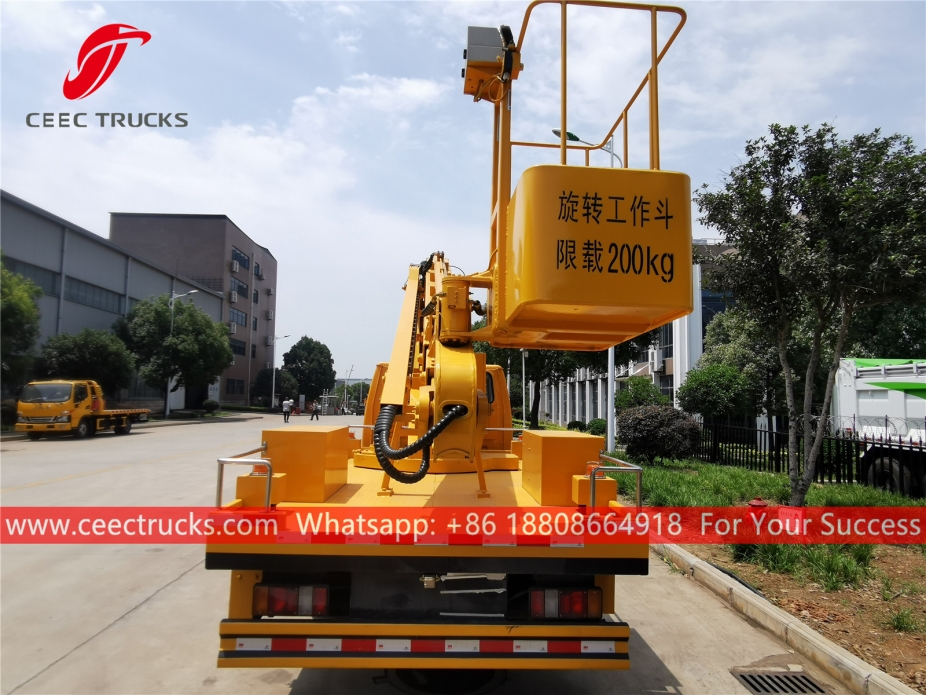 JMC ၁၆ မီတာ တယ်လီစကုပ် လက်ရှည် အမြင့် ပလက်ဖောင်း ကား