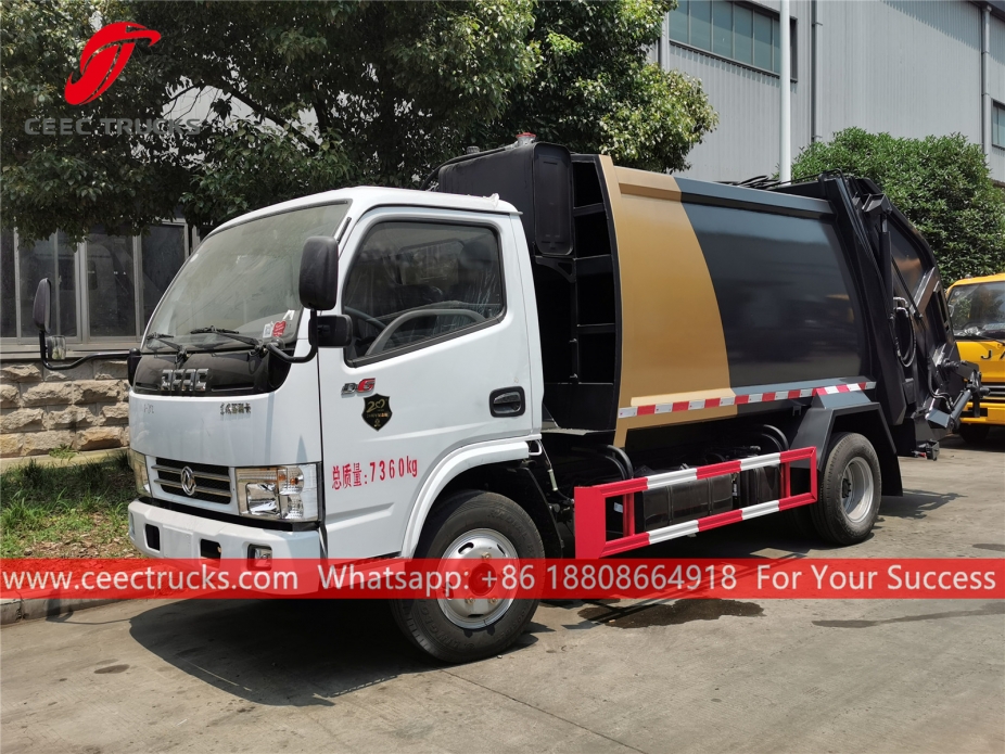 Dongfeng ၅ ကျူပီအမ် စွန့်ပစ်ပစ္စည်း ဖိပြီး ကား