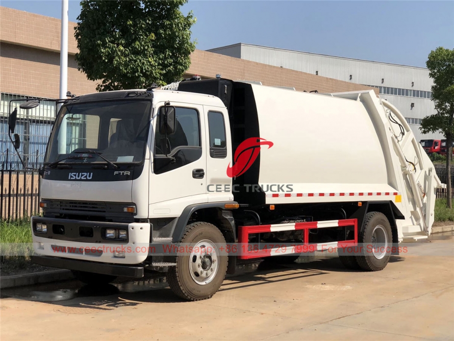 ISUZU ၁၂CBM စွန့်ပစ် သိပ်သည်း ယာဉ်