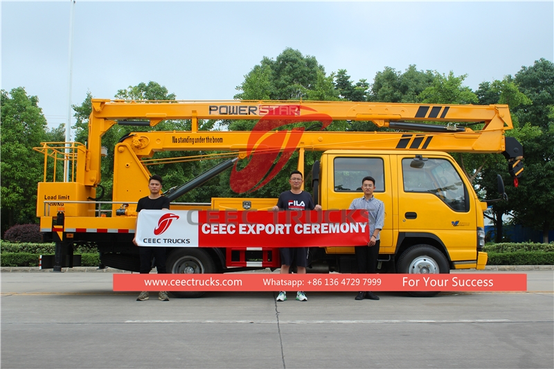 ISUZU မီတာ ၁၈ မီတာ လေထဲက ပလက်ဖောင်း ကား