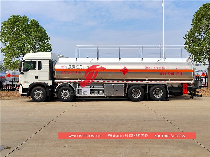 howo လုံးဝအသစ် ၄၀ cbm လောင်စာဆီ ဖြည့်သွင်းကား