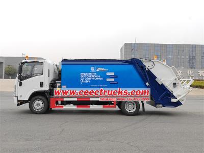 Isuzu 10 cbm automatic rear loader garbage truck