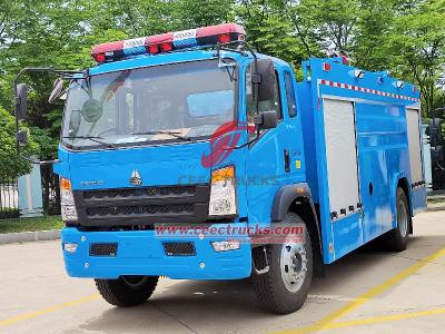 HOWO pumper tanker fire rescue truck