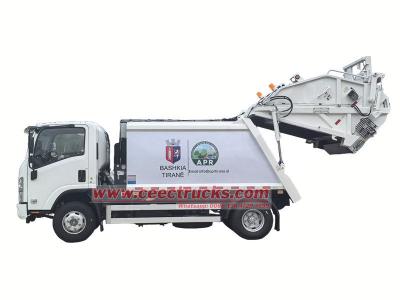 Isuzu ELF NPR rear loader garbage truck