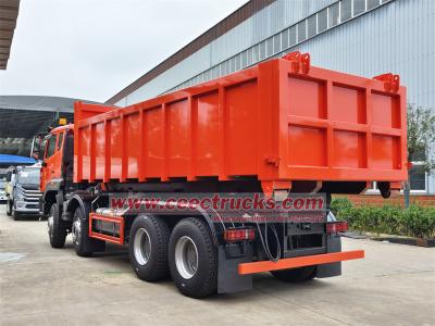 Howo 12 wheels NX400 hook loader Garbage truck