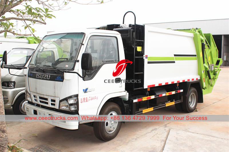 ISUZU NKR 5 CBM အမှိုက်ကြိတ်စက်ကို ဖိလစ်ပိုင်သို့ တင်ပို့ခဲ့သည်။