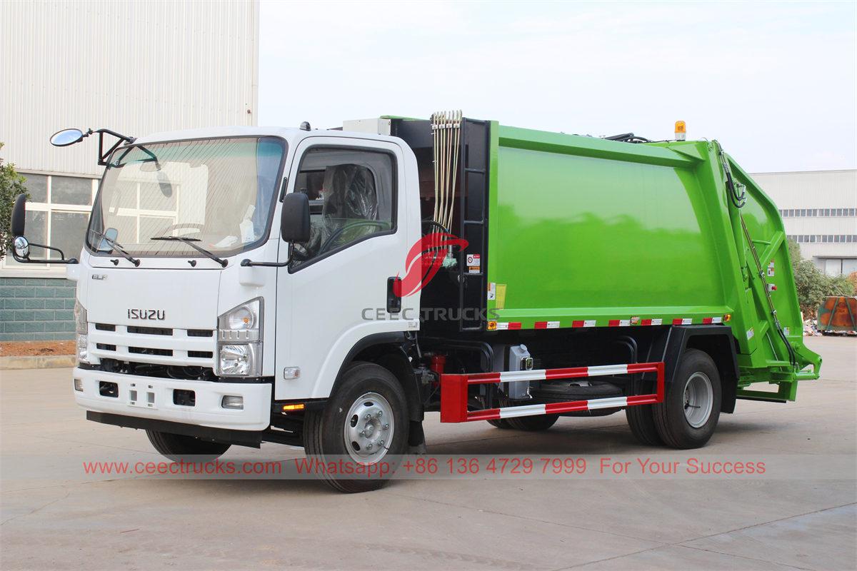 စက်ရုံစျေးနှုန်း ISUZU NPR အမှိုက်ကွန်ပရက်ဆာထရပ်ကားရောင်းရန်ရှိသည်။
