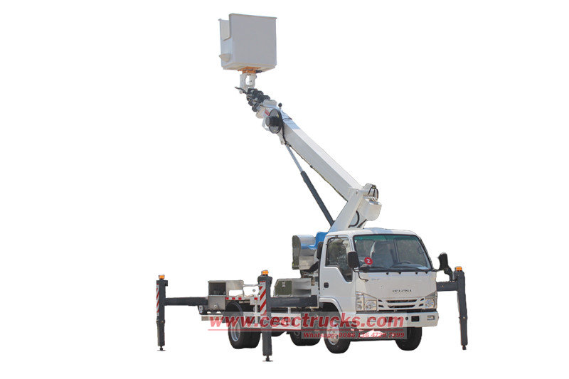 Isuzu ELF ၁၆ မီတာ တင် ပလက်ဖောင်း ယာဉ်